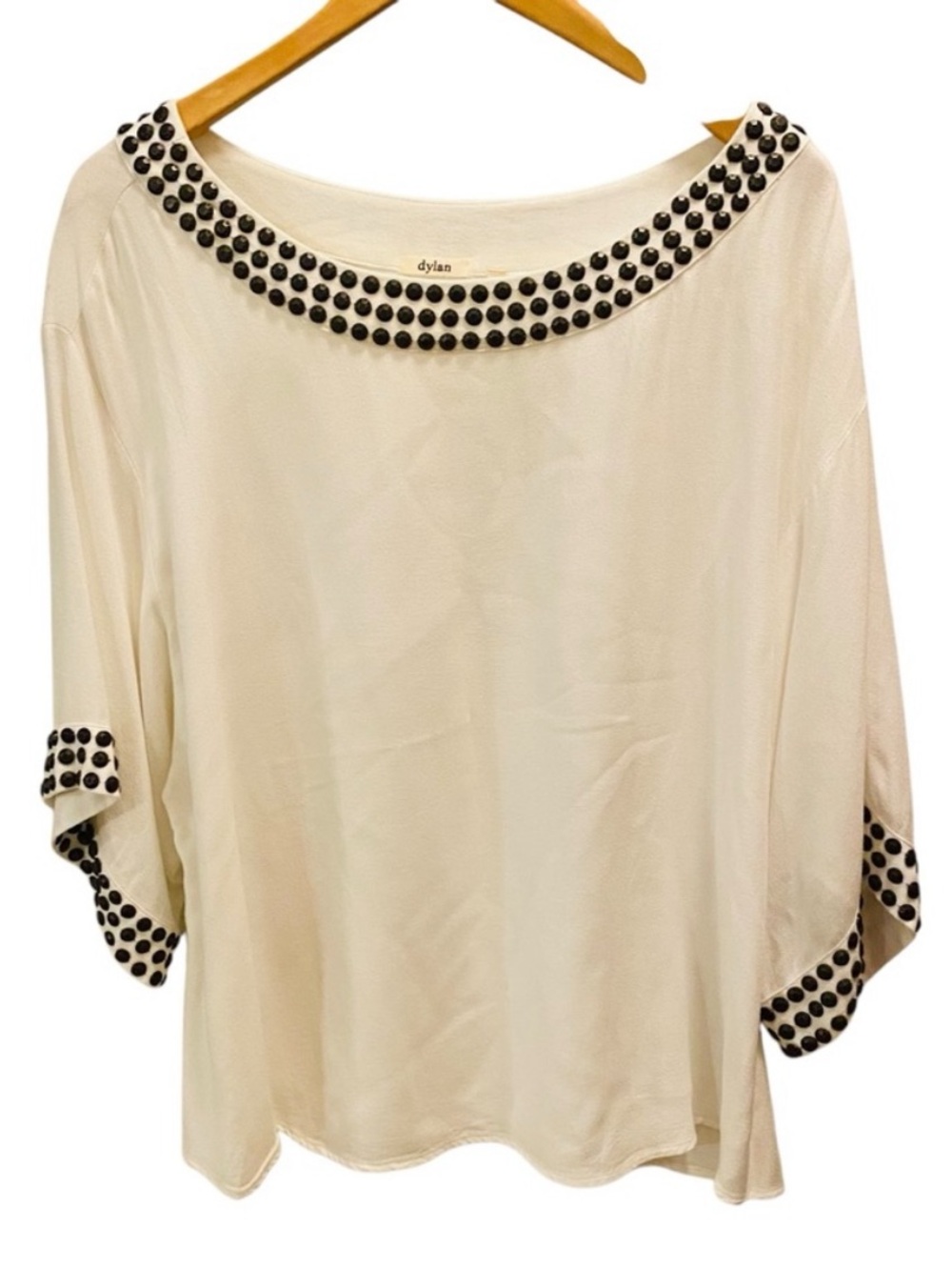 Dylan Top from Sundance Catalog Cream Studded Blouse